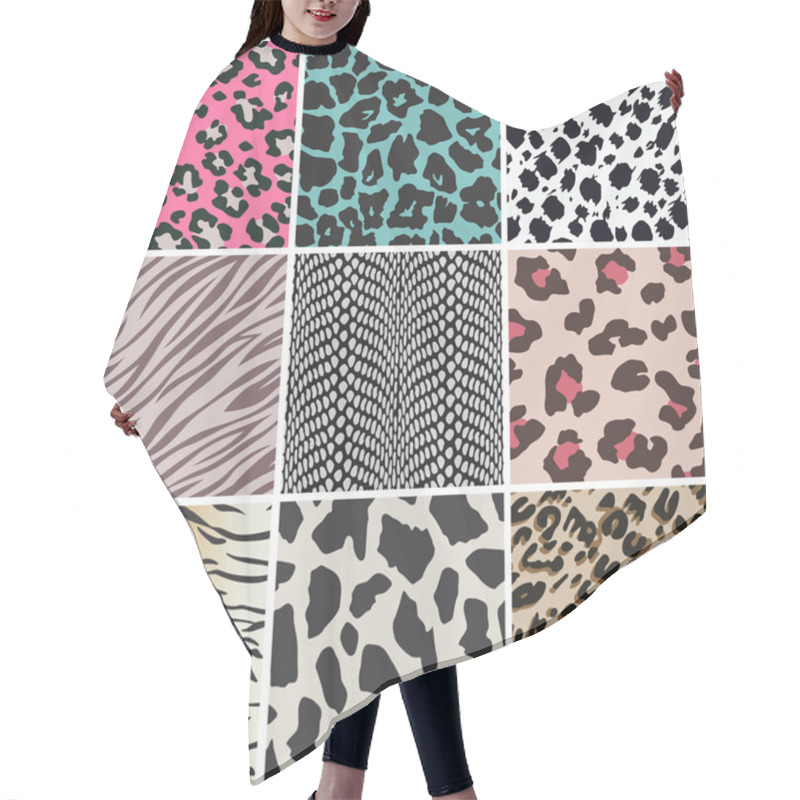 Personality  Seamless Animal Skin Pattern Hair Cutting Cape