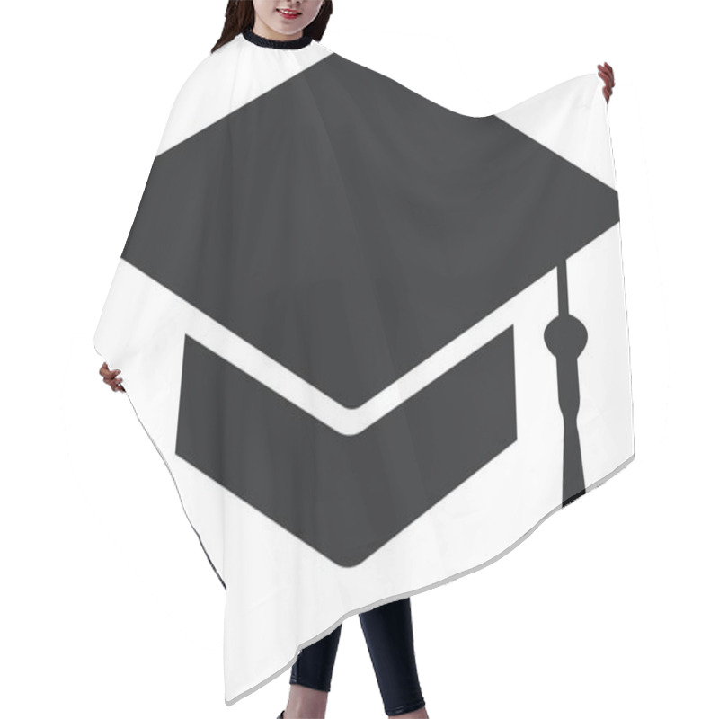 Personality  Graduation Cap Icon. Line And Glyph Version, Student Hat Outline And Filled Vector Sign. Academic Cap Linear And Full Pictogram. Education Symbol, Logo. Different Style Icons. Hair Cutting Cape