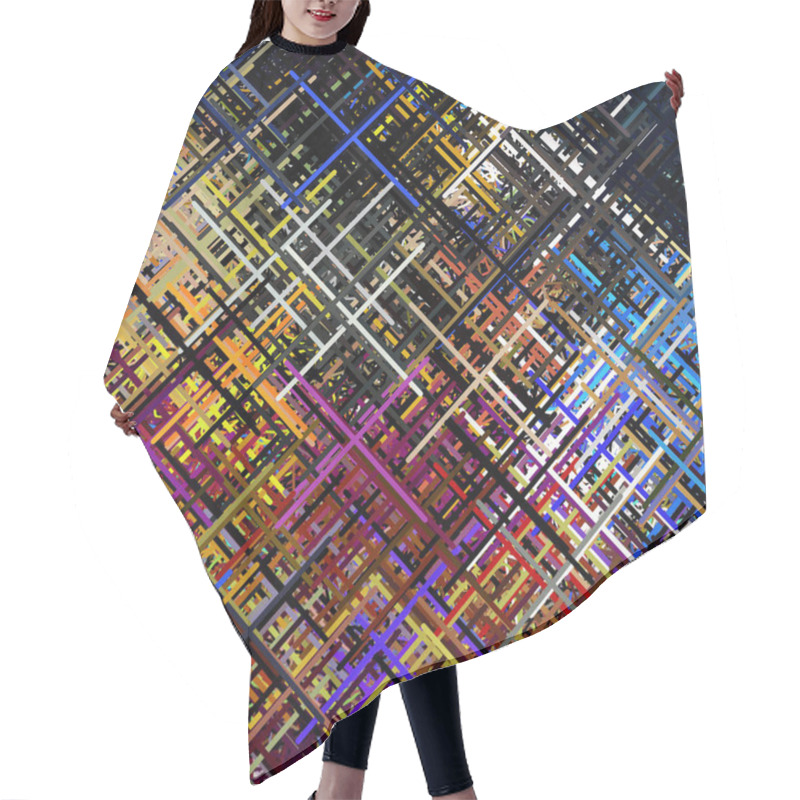 Personality  Diagonal Lines Art Abstract Hair Cutting Cape