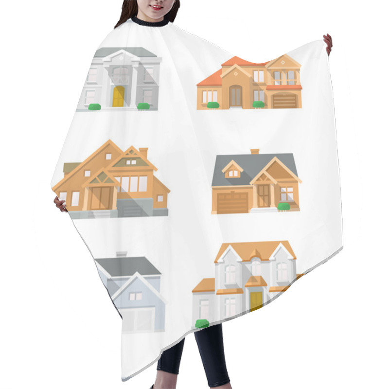 Personality  House Icon Set 2 Hair Cutting Cape