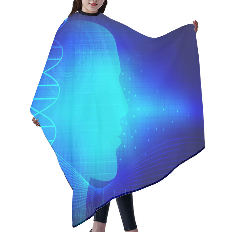 Personality  Human Head On Medical Background Hair Cutting Cape