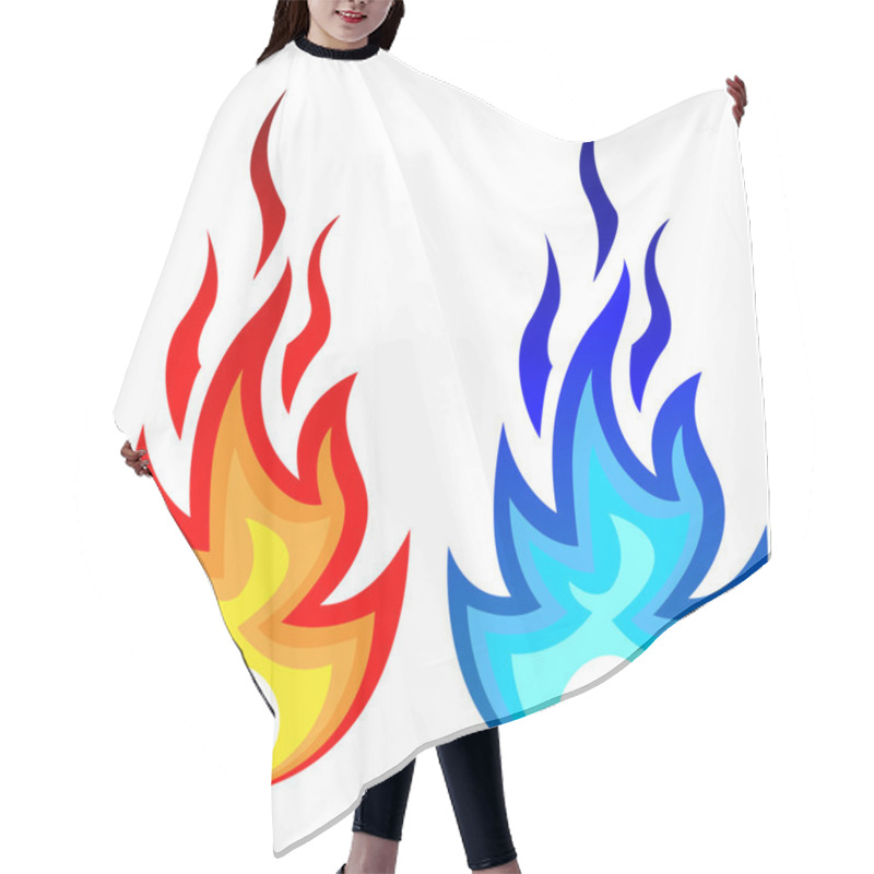 Personality  Illustration Of Flame Fire Hair Cutting Cape