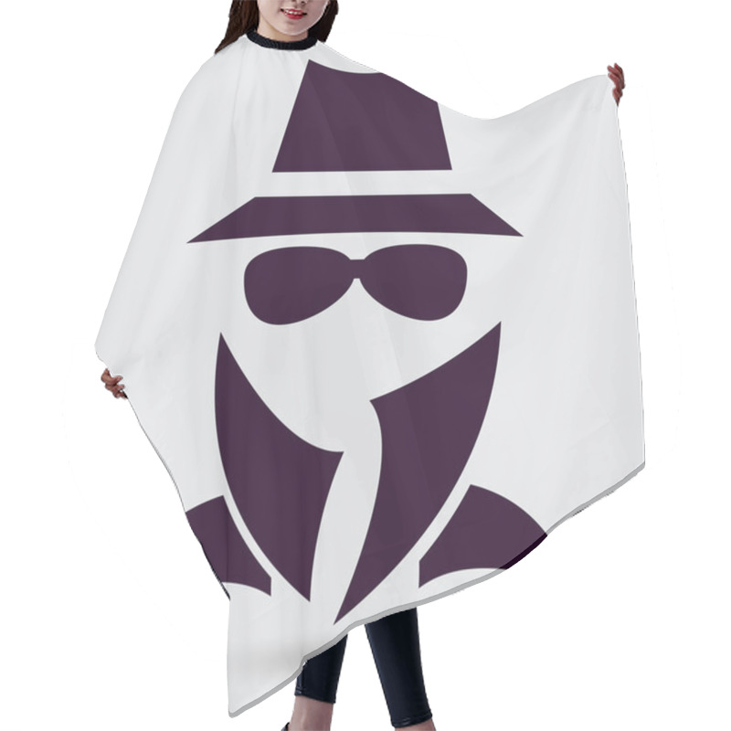 Personality  Secret Service Agent Icon Hair Cutting Cape