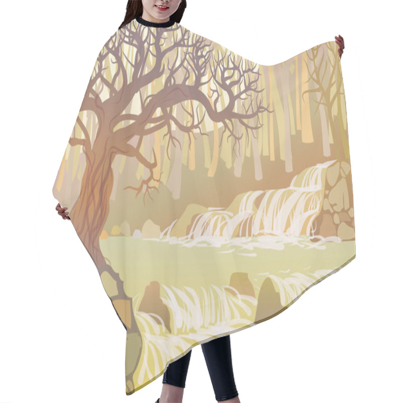 Personality  Landscape With River And Trees Hair Cutting Cape