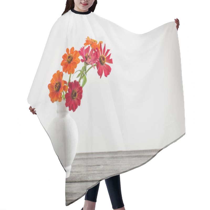 Personality  Bouquet Of Zinnia Flowers Hair Cutting Cape