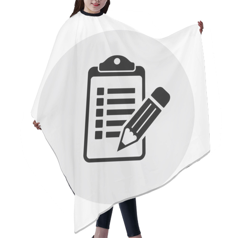 Personality  Pictograph Of Checklist Icon Hair Cutting Cape