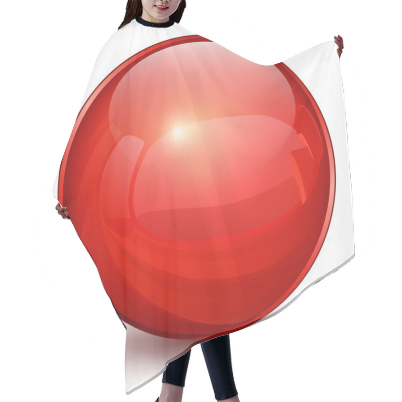 Personality  Red Sphere Hair Cutting Cape