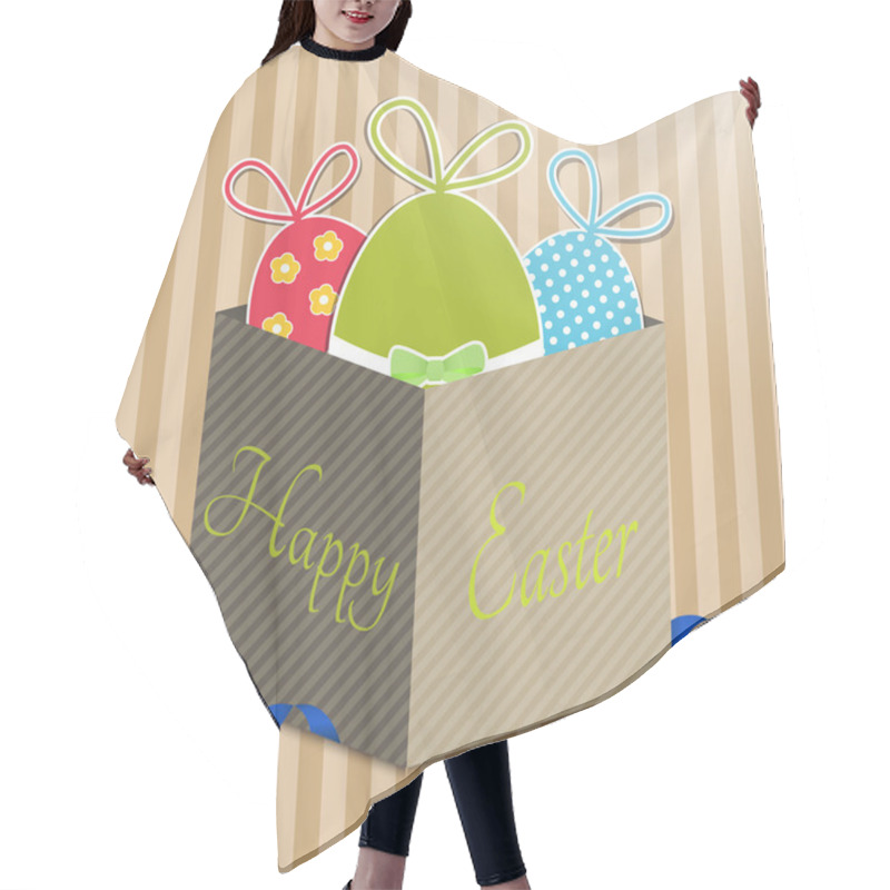 Personality  Vector Background With Easter Eggs Hair Cutting Cape