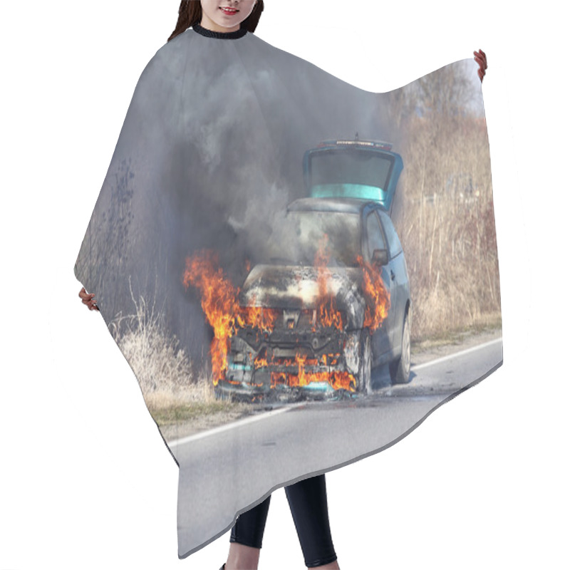 Personality  Burning Car Hair Cutting Cape