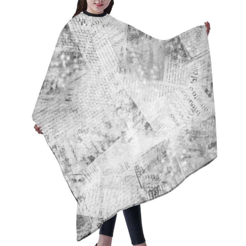 Personality  Old Background With Newspaper Hair Cutting Cape