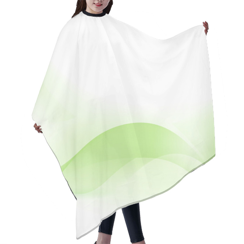 Personality  Abstract Green Wave Background Hair Cutting Cape