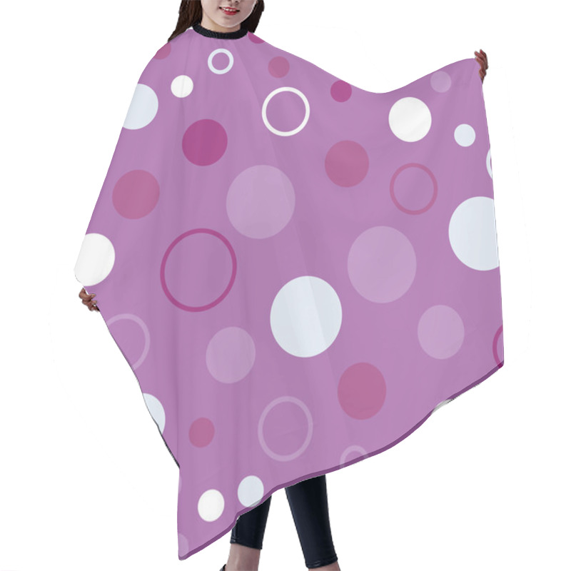 Personality  Seamless Decorative Vector Background With Polka Dots Hair Cutting Cape