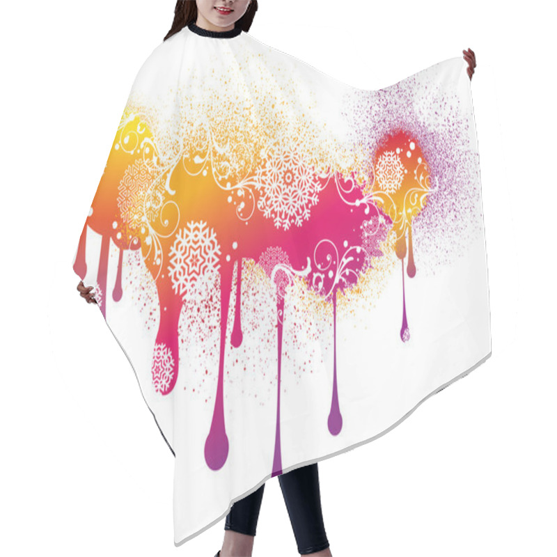 Personality  Christmas Background Design Hair Cutting Cape