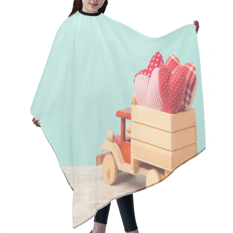 Personality  Toy Truck And Heart Shapes Hair Cutting Cape