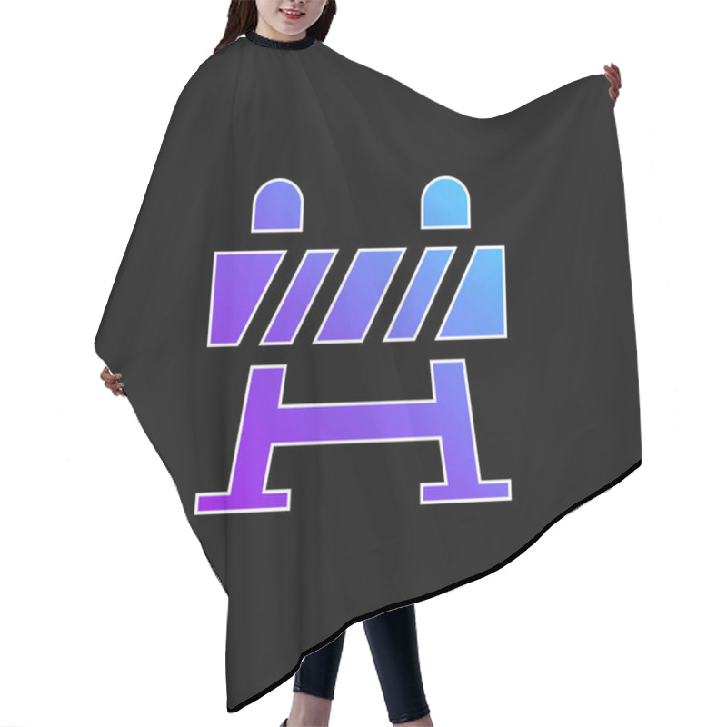 Personality  Barrier Blue Gradient Vector Icon Hair Cutting Cape