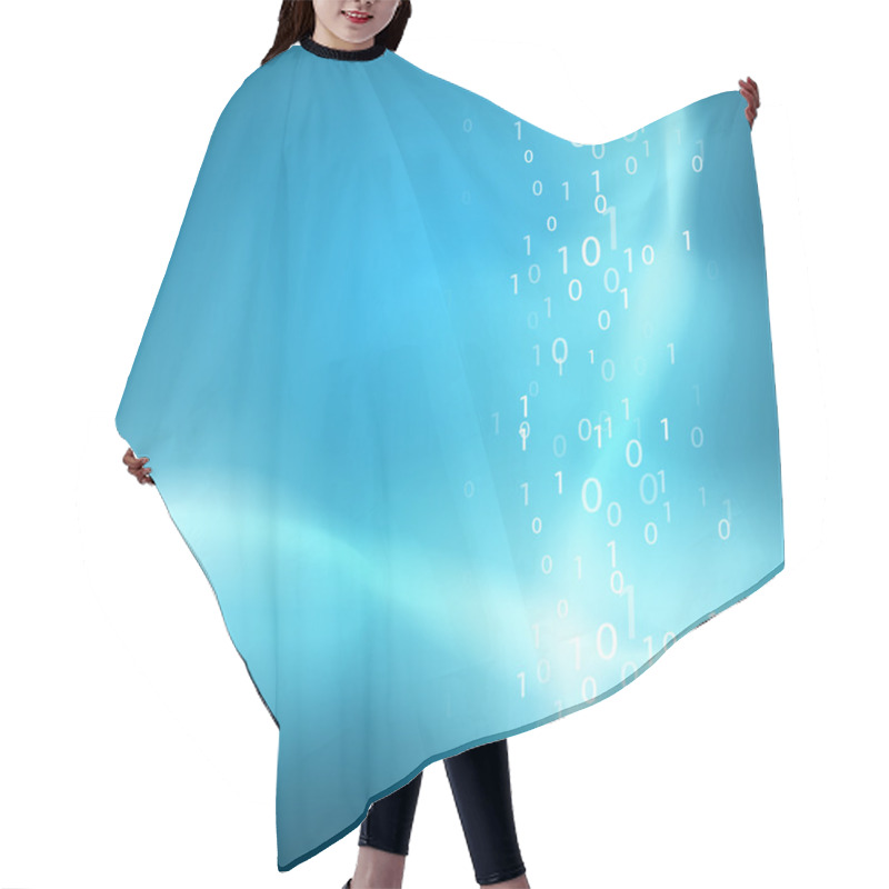 Personality  Stream Of Binary Code Hair Cutting Cape