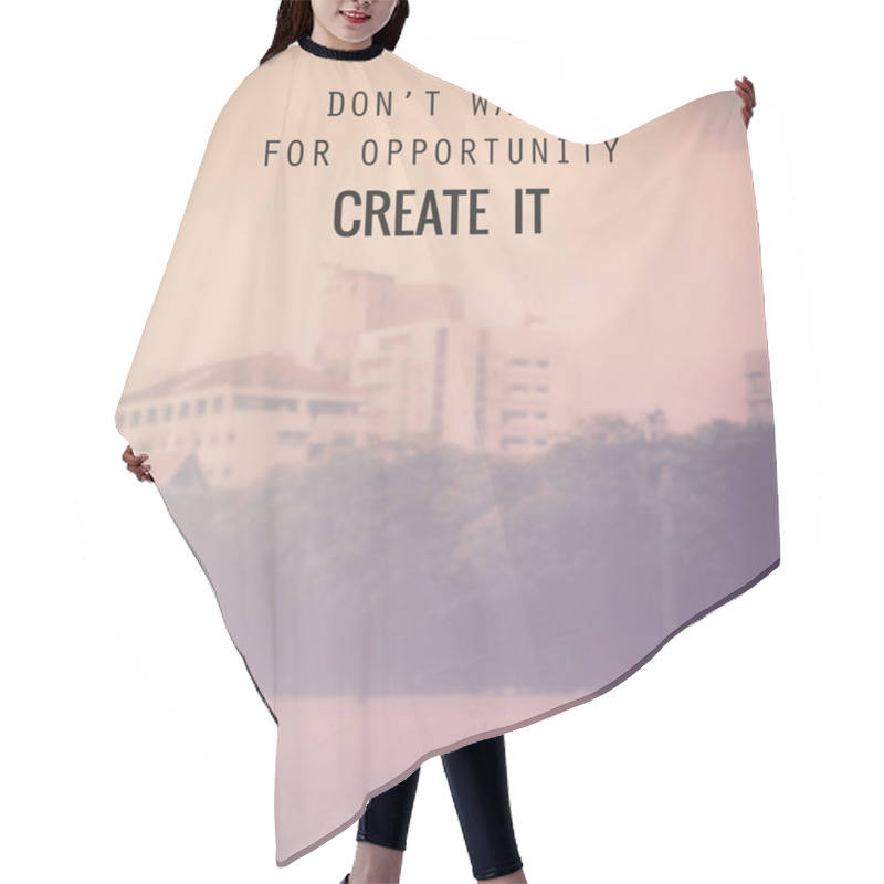 Personality  Inspirational Quote & Motivational Background Hair Cutting Cape