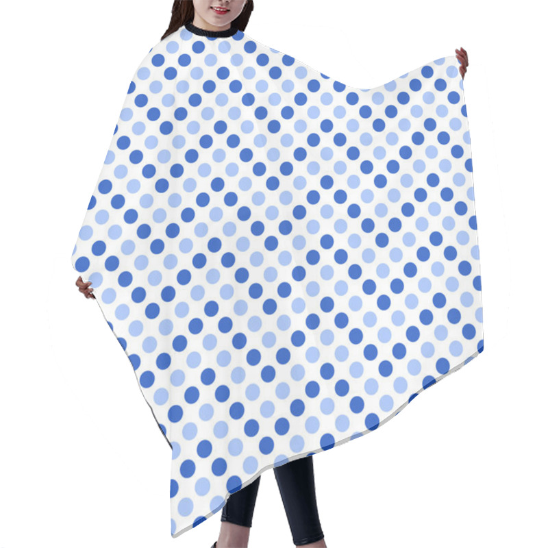 Personality  Seamless Geometric Pattern With Polka Dots.  Hair Cutting Cape