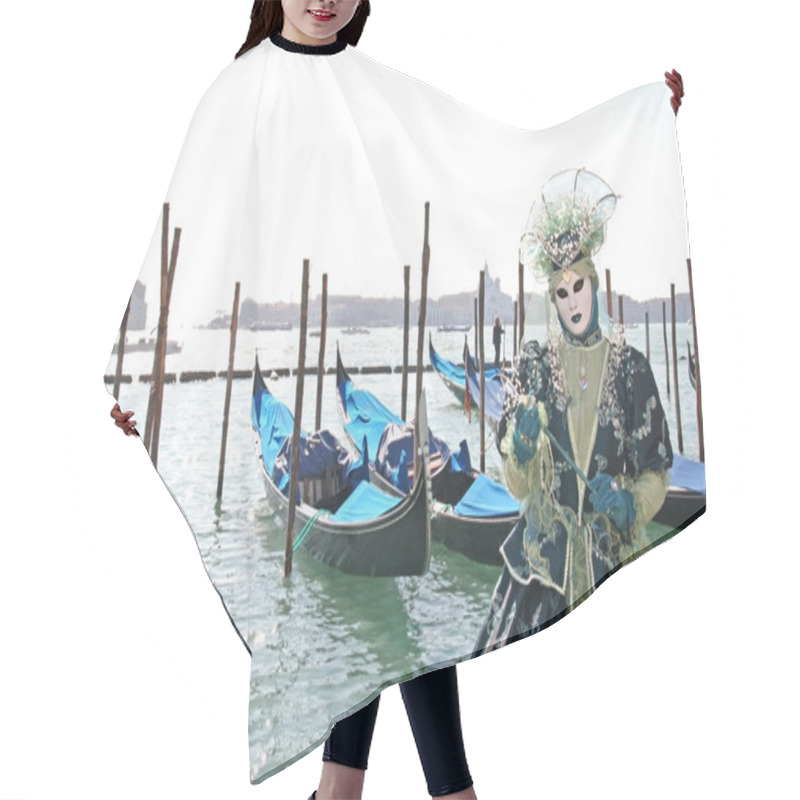 Personality  Masked Person In Venice Hair Cutting Cape