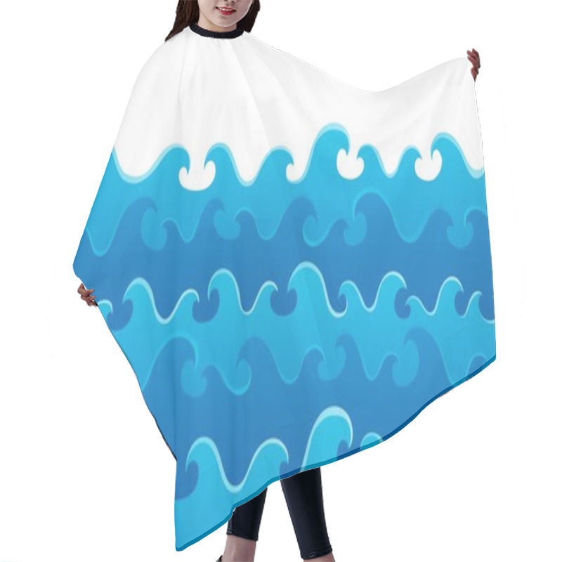 Personality  Waves Theme Image 5 Hair Cutting Cape