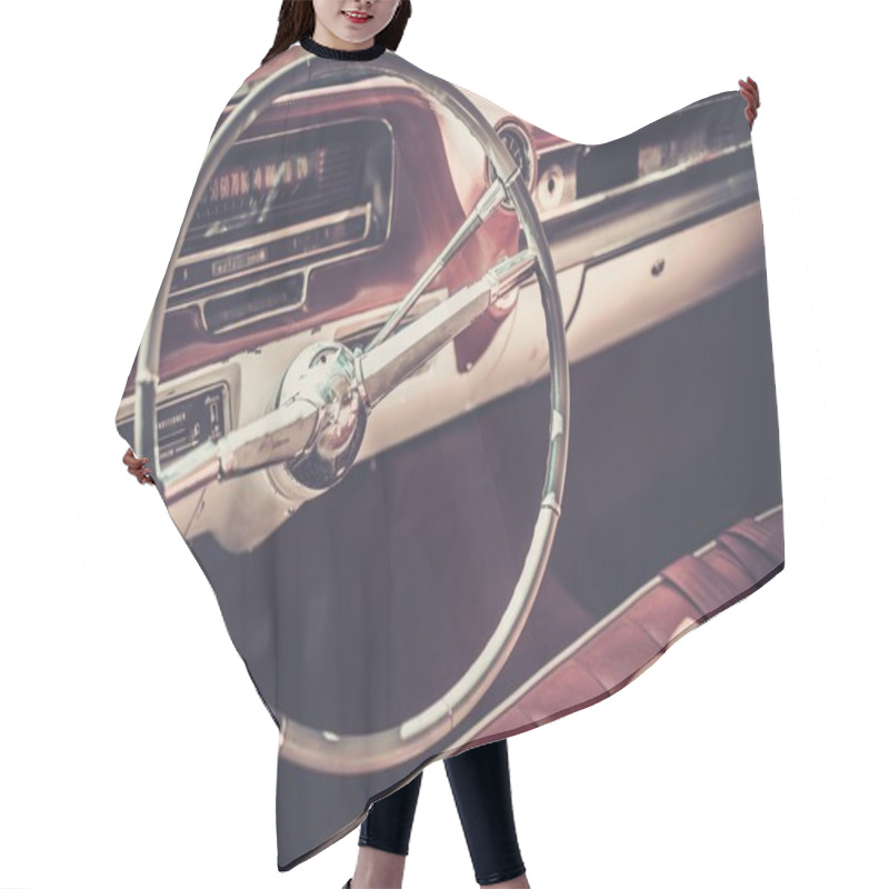 Personality  Interior Of A Classic American Car  Hair Cutting Cape