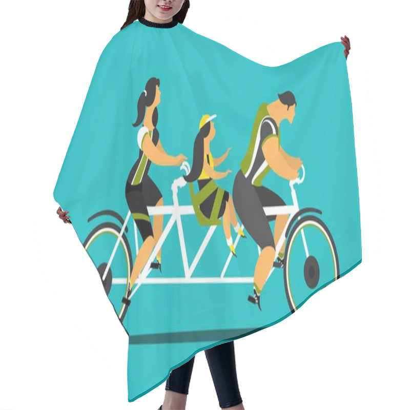 Personality  Family Biking Tandem Hair Cutting Cape