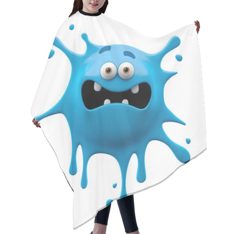 Personality  Two-eyed Blue Scared Monster Hair Cutting Cape