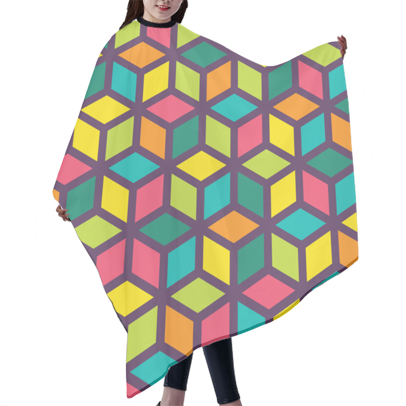 Personality  Vector Modern Seamless Geometry Pattern Hair Cutting Cape