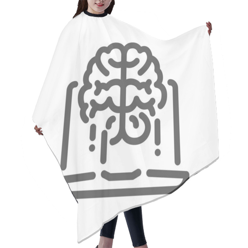 Personality  Artificial Intelligence Related Icon Outline And Linear Vector. Hair Cutting Cape