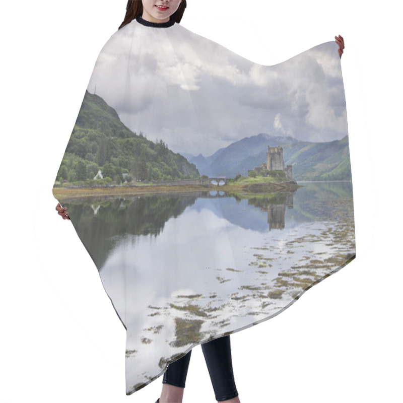 Personality  Eilean Donan Castle At Dornie On Kyle Of Lochalsh In Scotland Wi Hair Cutting Cape