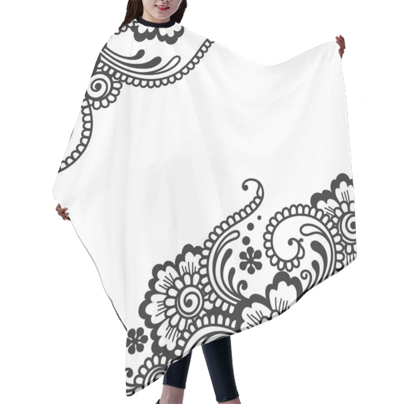 Personality  Flower Vector Ornament Hair Cutting Cape