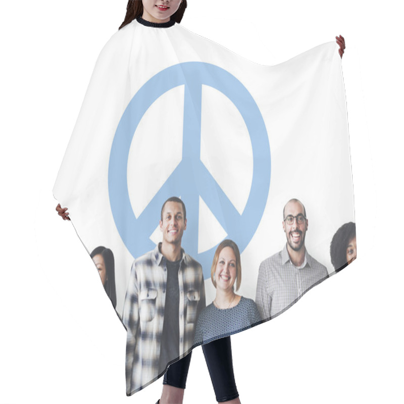 Personality  Diversity People With Peace Hair Cutting Cape