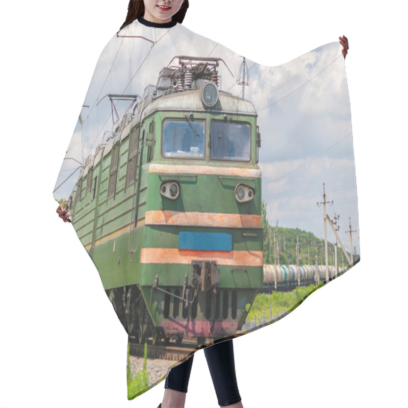 Personality  Freight Train With Gas And Petroleum In Ukraine Hair Cutting Cape