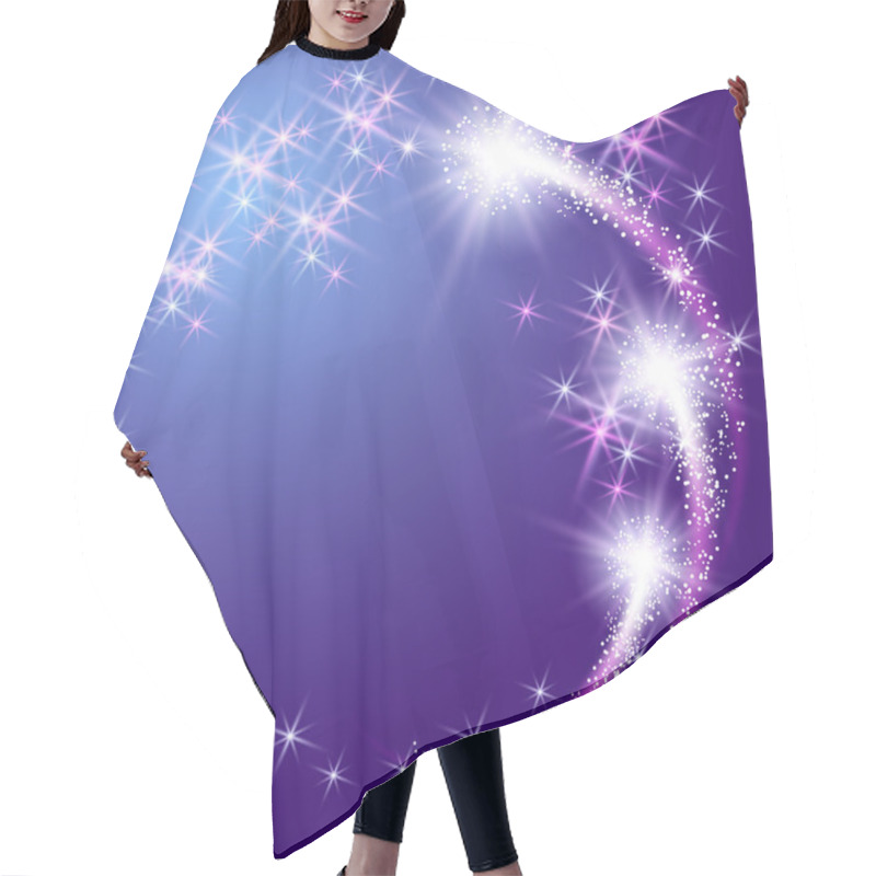 Personality  Glowing  Background With Stars Hair Cutting Cape