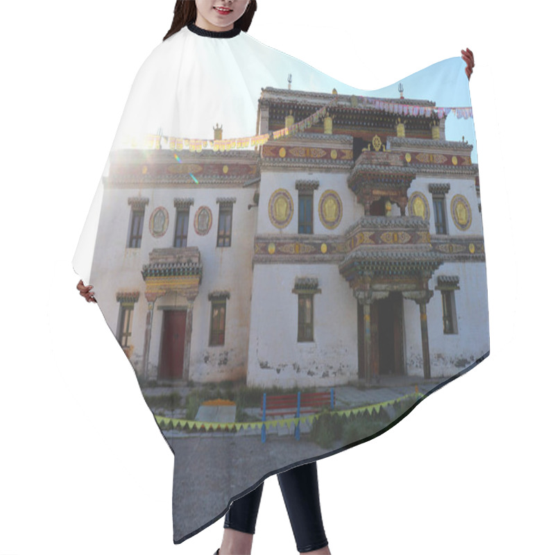 Personality  Buddhist Temple At Karakorum Monastery Mongolia. Hair Cutting Cape