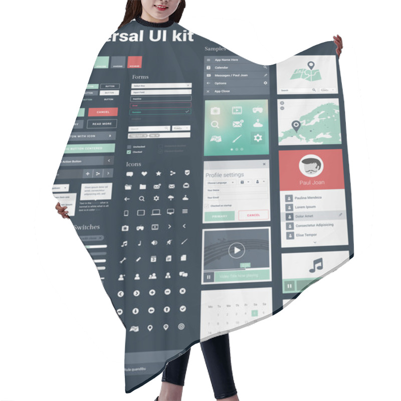 Personality  Universal UI Kit Hair Cutting Cape