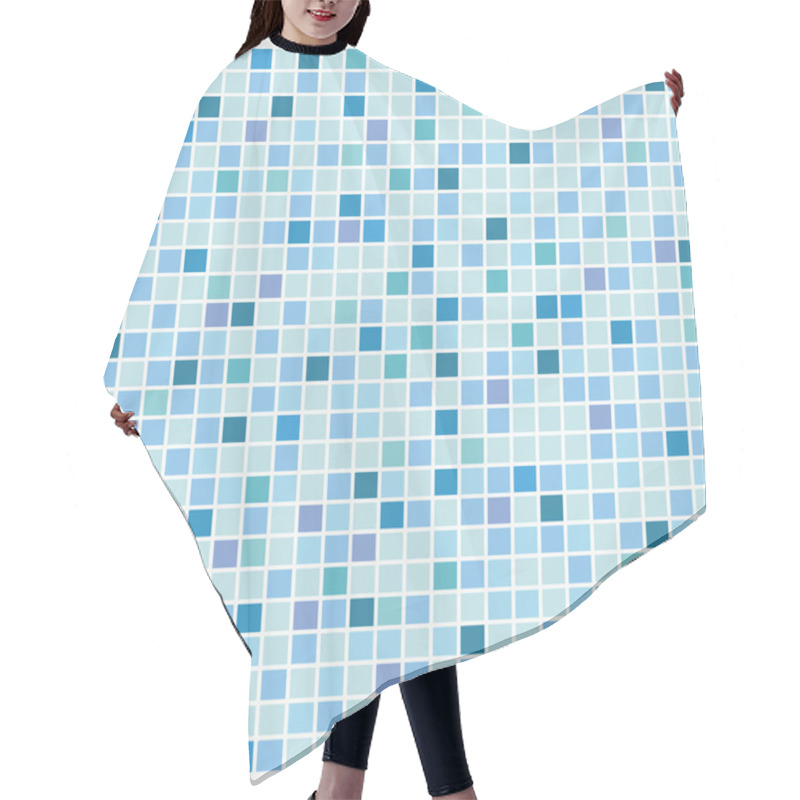 Personality  Blue Mosaic Background Hair Cutting Cape