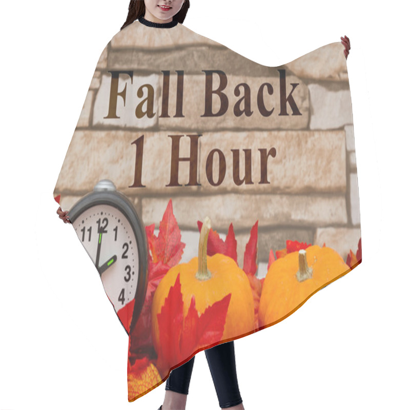 Personality  It Is Time To Fall Back Message Hair Cutting Cape