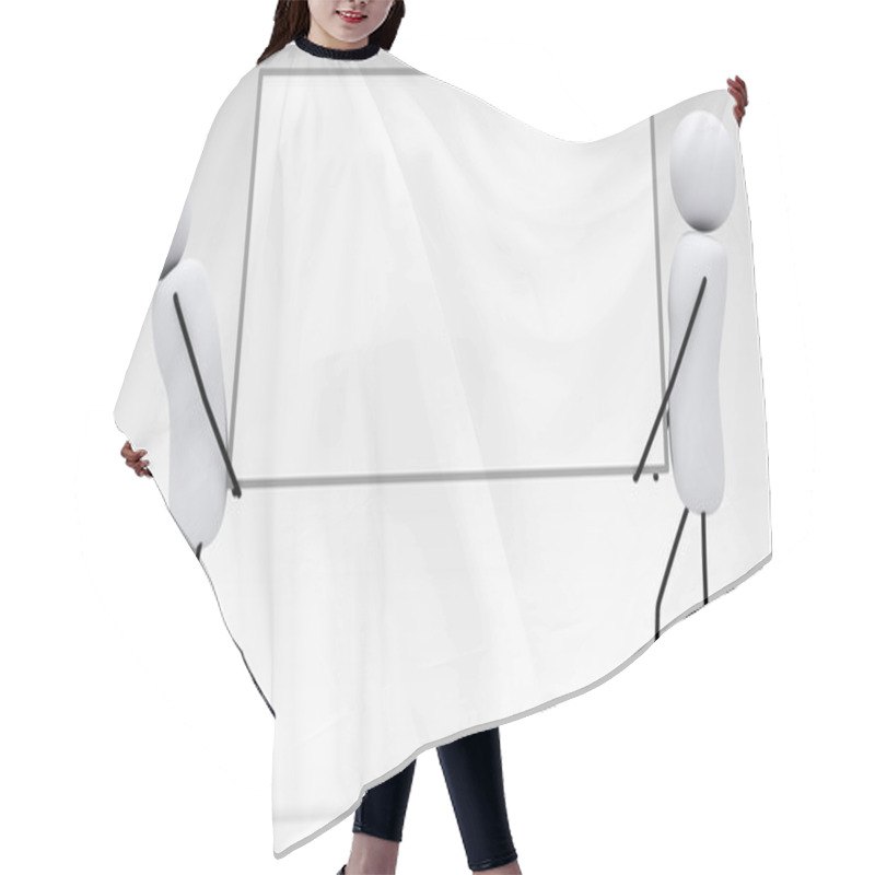 Personality  3D Little Series: Carrying White Board Hair Cutting Cape