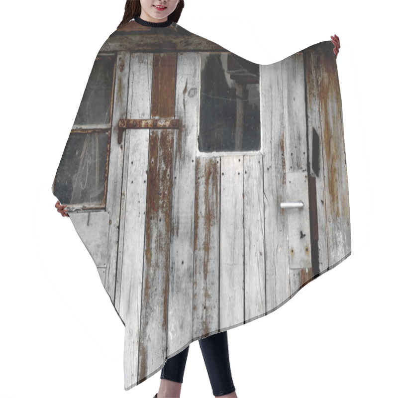 Personality  Door Of A Workshop Hair Cutting Cape