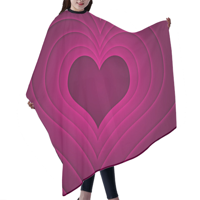 Personality  Retro Love Story Pink Background Hair Cutting Cape