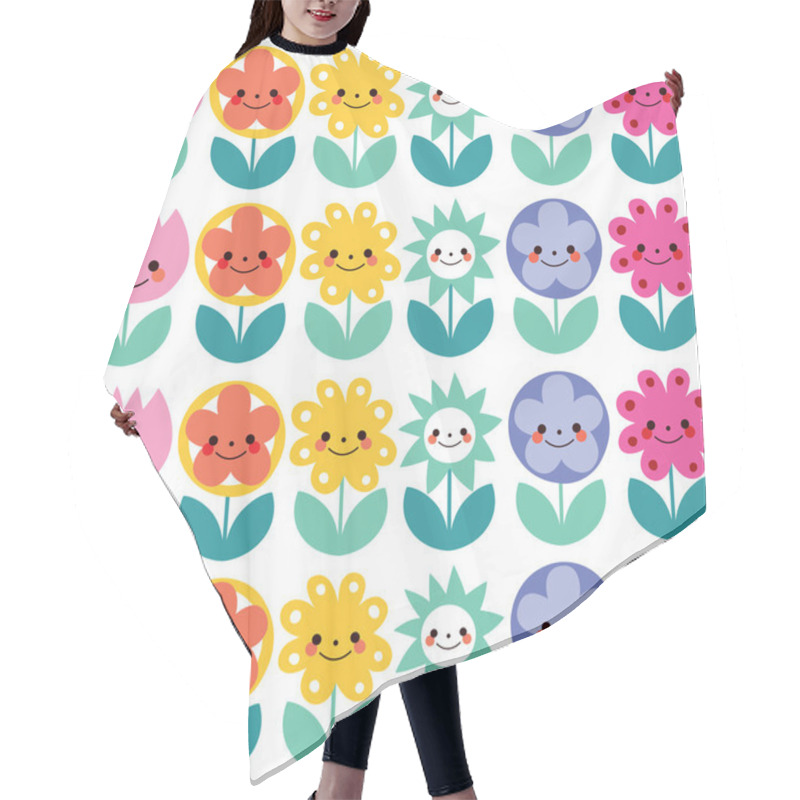 Personality  Cute Flowers Pattern Hair Cutting Cape