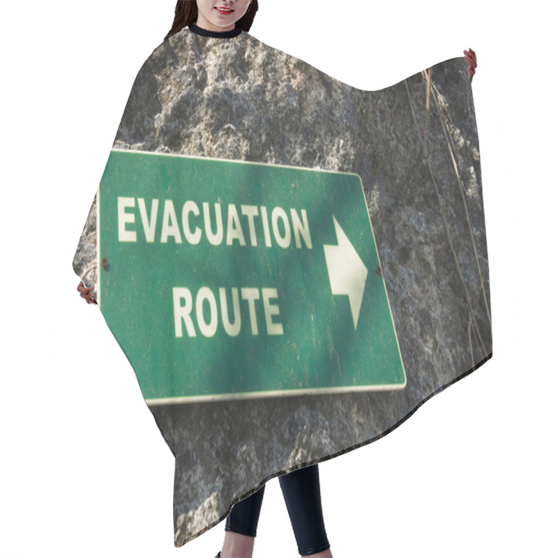 Personality  Evacuation Route Sign Hair Cutting Cape