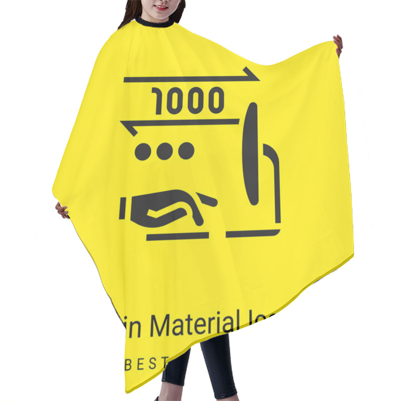 Personality  Binary Minimal Bright Yellow Material Icon Hair Cutting Cape