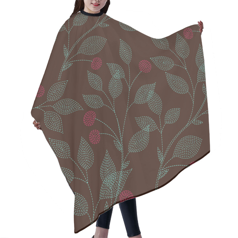 Personality  Embroidered  Branches Pattern Hair Cutting Cape