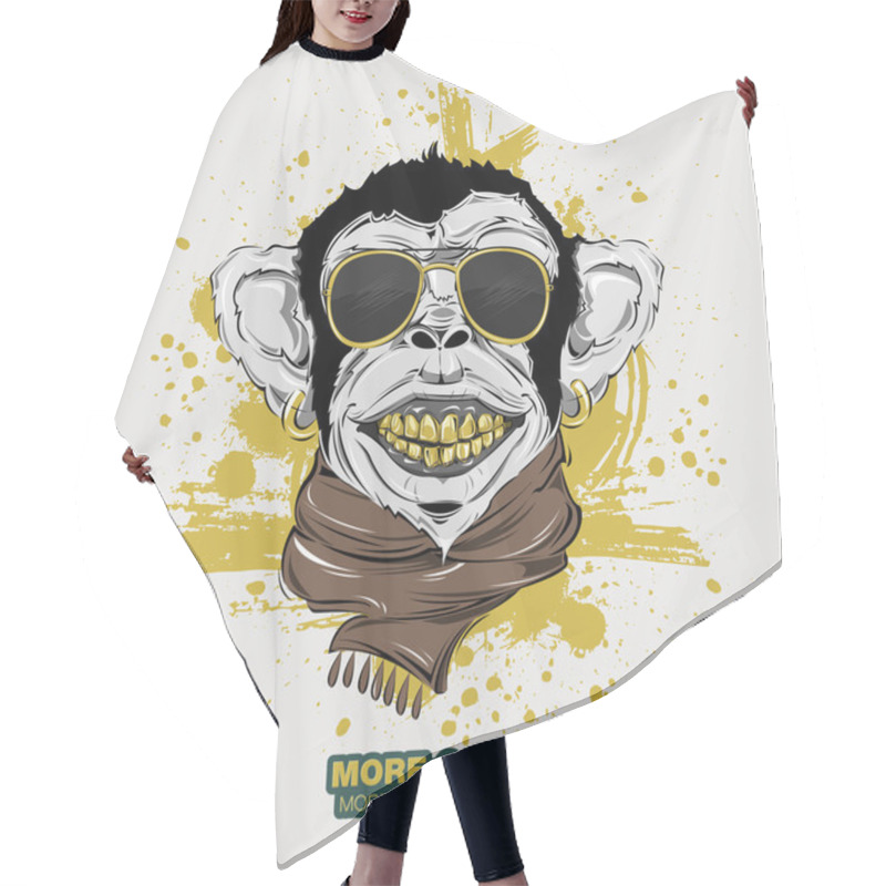 Personality  SWAG Monkey With Scarf Hair Cutting Cape