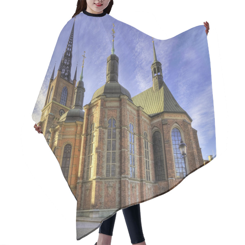 Personality  Beautiful medieval church. hair cutting cape