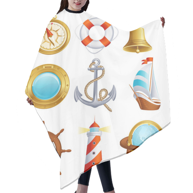 Personality  Sailing Icon Hair Cutting Cape