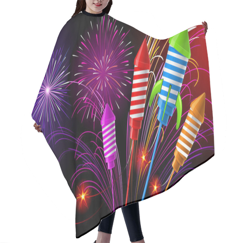 Personality  Fireworks Hair Cutting Cape