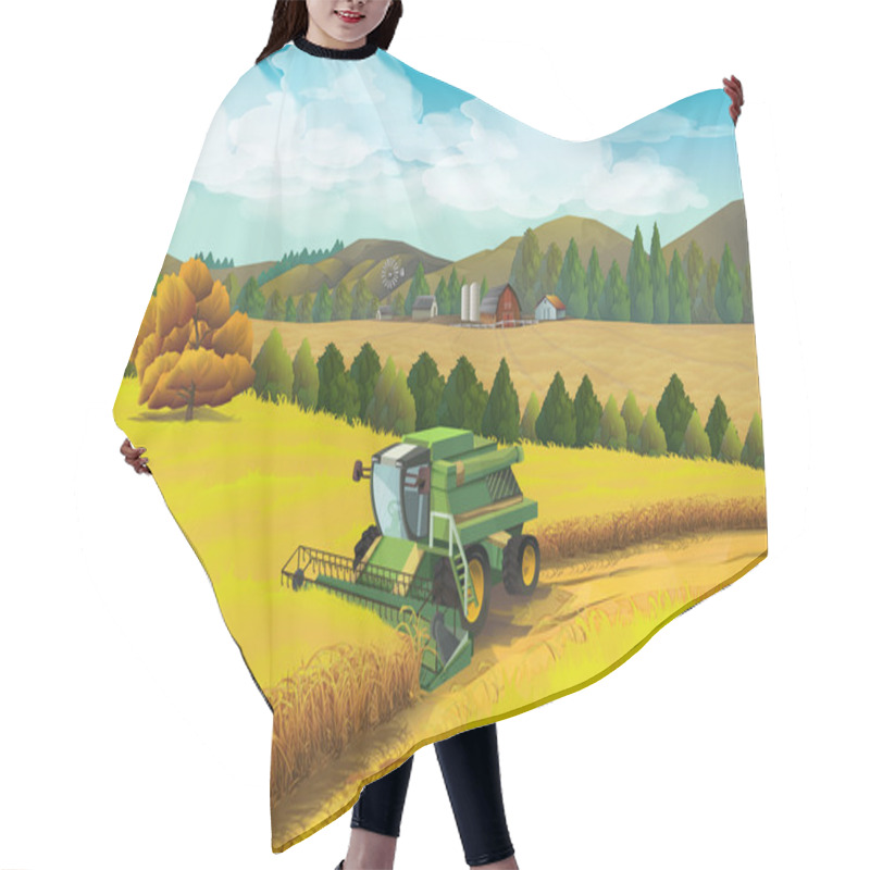 Personality  Farm Rural Landscape Hair Cutting Cape